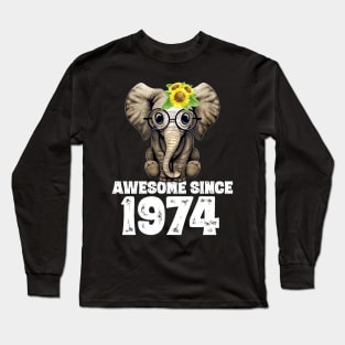 Awesome since 1974 46 Years Old Bday Gift 46th Birthday Long Sleeve T-Shirt